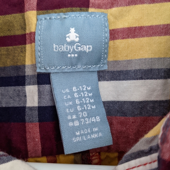 Gap plaid one piece button up romper/jumpsuit - Picture 2 of 2